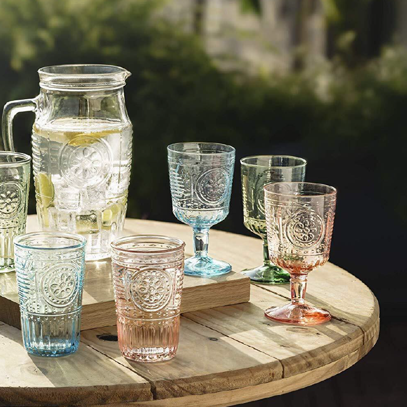 Bormioli Rocco Romantic: Set 4 Bicchieri In Vetro Stile Vittoriano, 34 Cl, Fatti In Italia - 4