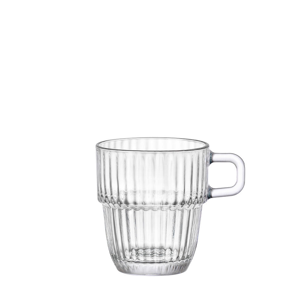 1970s black glass cup set Bormioli Rocco Barshine Double Espresso Cappuccino Cup 18.5 cl Glass Set 12  Pcs