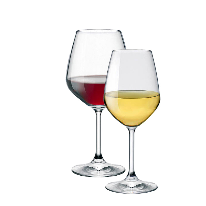 Divine Set of Red and White Wine Glasses 12 Pcs  Bormioli Rocco