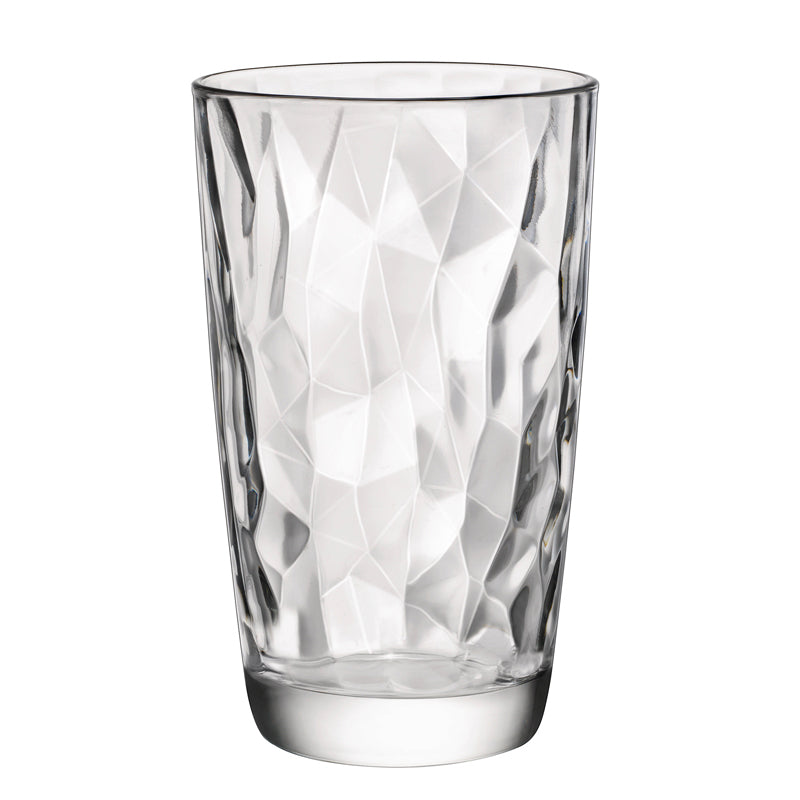 Lot De 6 Verres à Eau Bormioli Rocco - Design Diamanté, Texture Faite Main, Idéal Pour Usage Quotidien