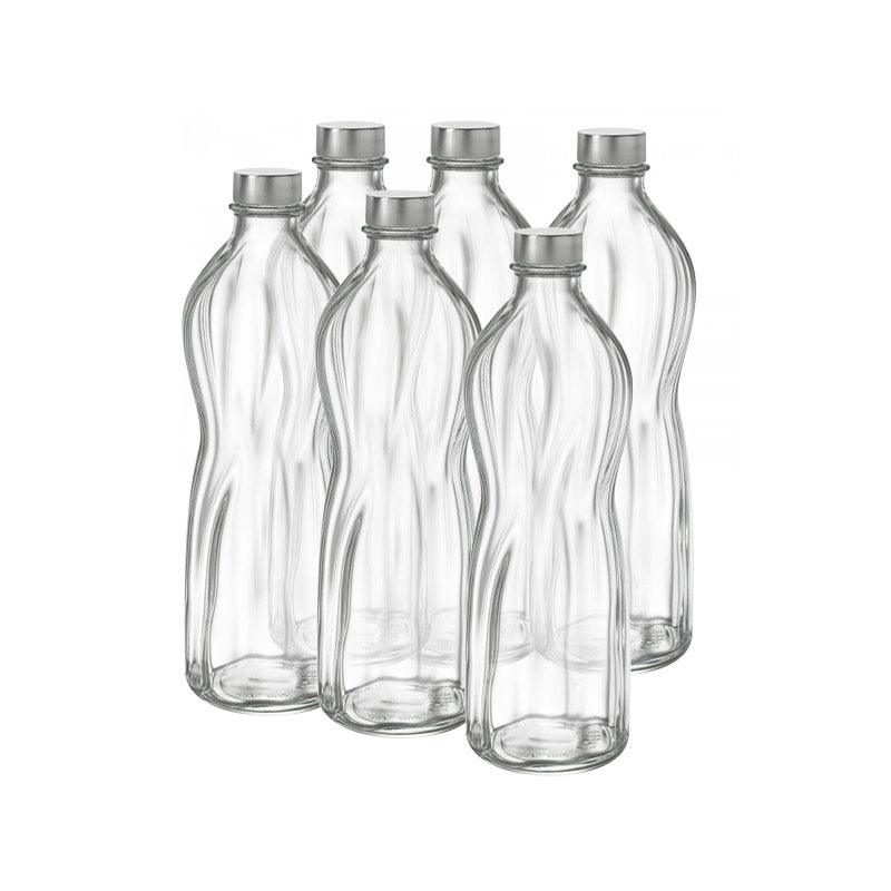 Aqua Bottiglia Acqua 1 Lt Set 6 Pz In Vetro Trasparente