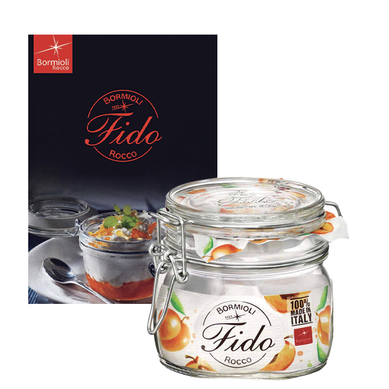 Fido 50 cl Vaso Ermetico Set 6 Pz Con Ricettario Fido Bormioli