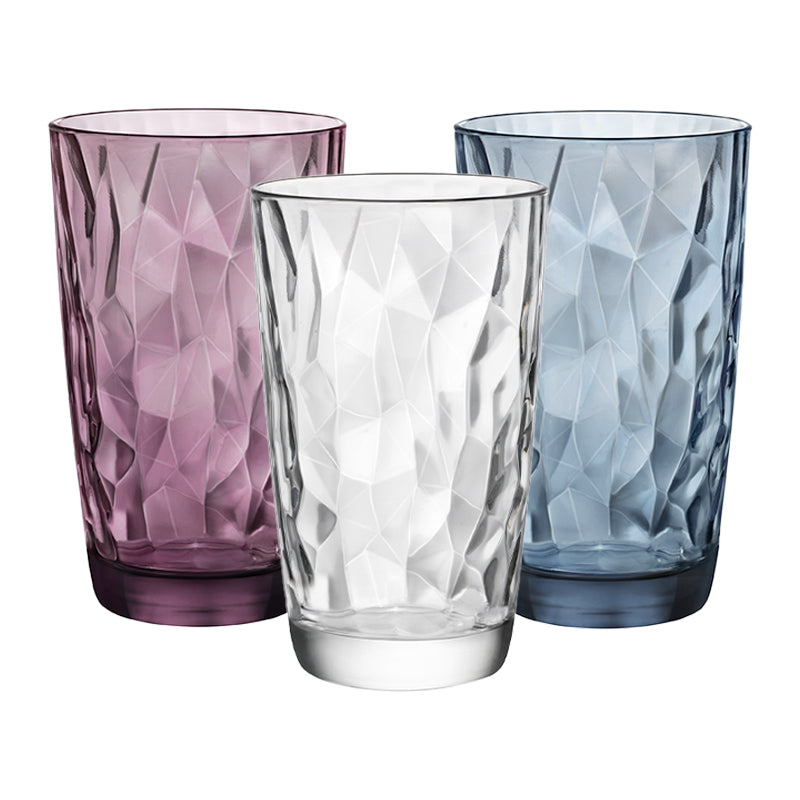 Diamond Bicchiere Bibita 47 cl Set 6 Pz In Vetro Multicolore