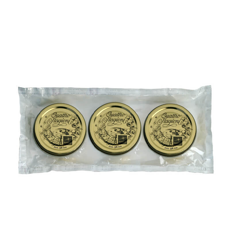 108 Tappi Per Barattoli Quattro Stagioni - 56mm Per Conserve Fatte In Casa - Foto 3