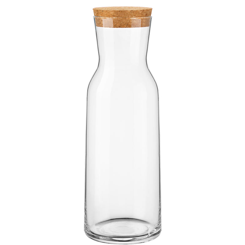 Aquaria Cork Carafe 1.19 L With Cork Stopper in Glass Set 6 Pcs