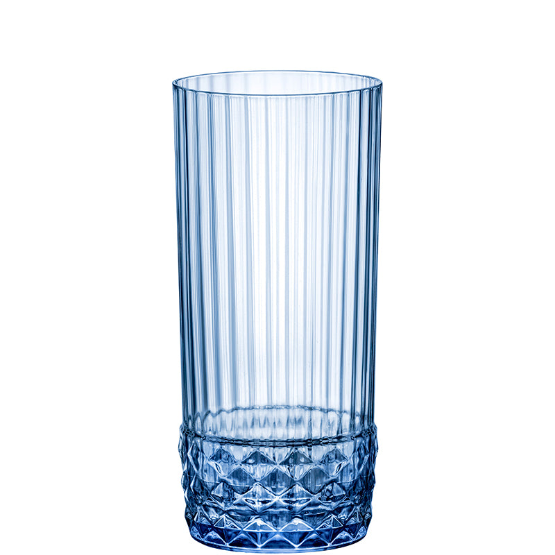 America 20s Bicchiere Cooler Bibita 49 cl Sapphire Blue Set da 6 Pezzi