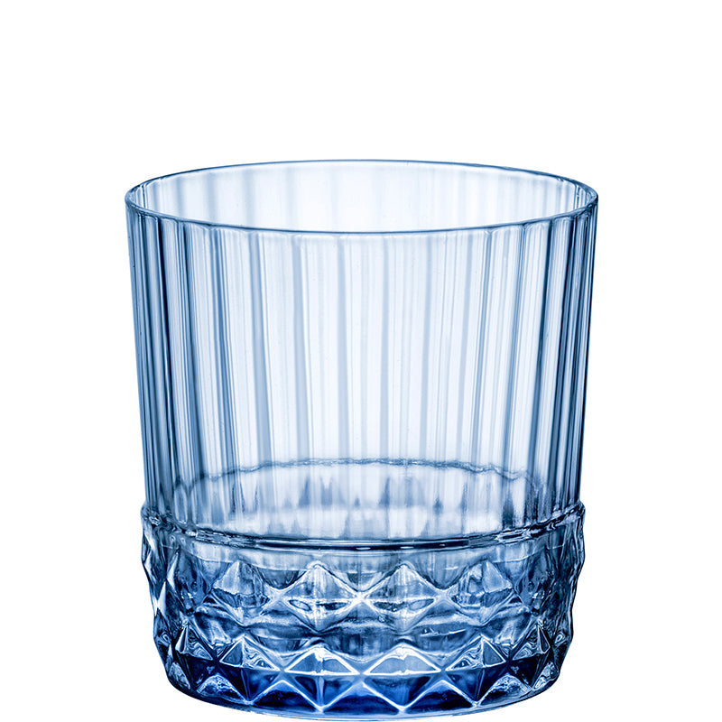 America 20s Bicchiere DOF Whisky 37 cl Sapphire Blue Set 6 Pezzi