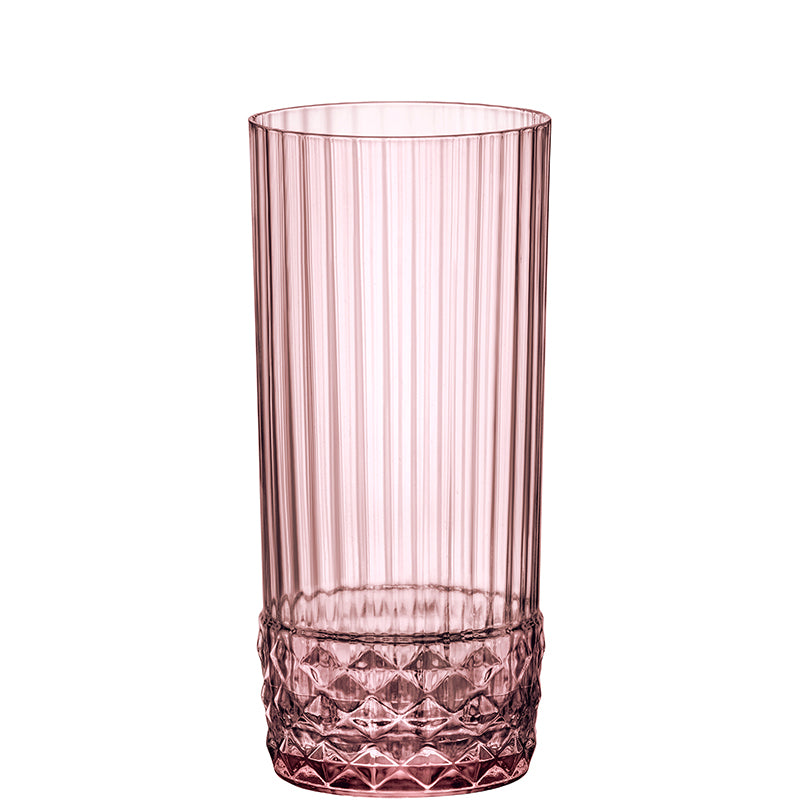 America 20s Bicchiere Cooler Bibita 49 cl Lilac Rose Set da 6 Pezzi