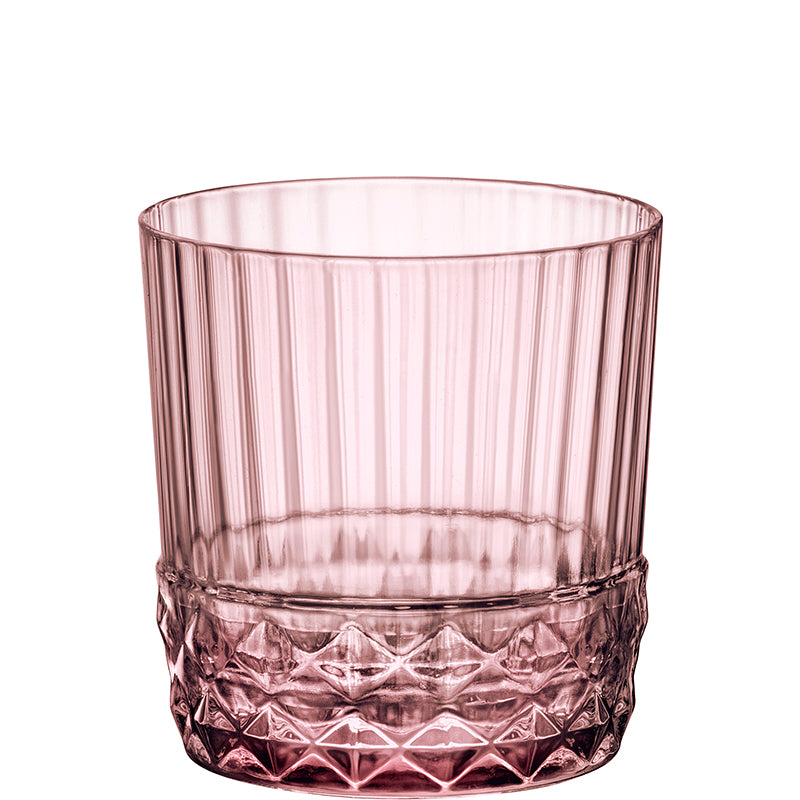 America 20s Bicchiere DOF Whisky 37 cl Lilac Rose Set 6 Pezzi