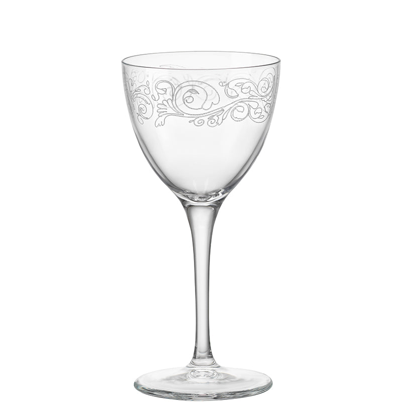 Bartender Novecento Liberty Calice Nick & Nora 15,5 cl Set 6 Pz In Vetro Decorato
