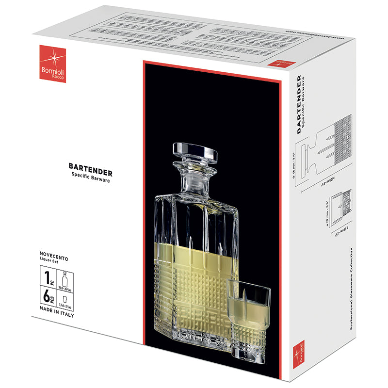 Bartender Novecento Set Liquore 7 Pezzi