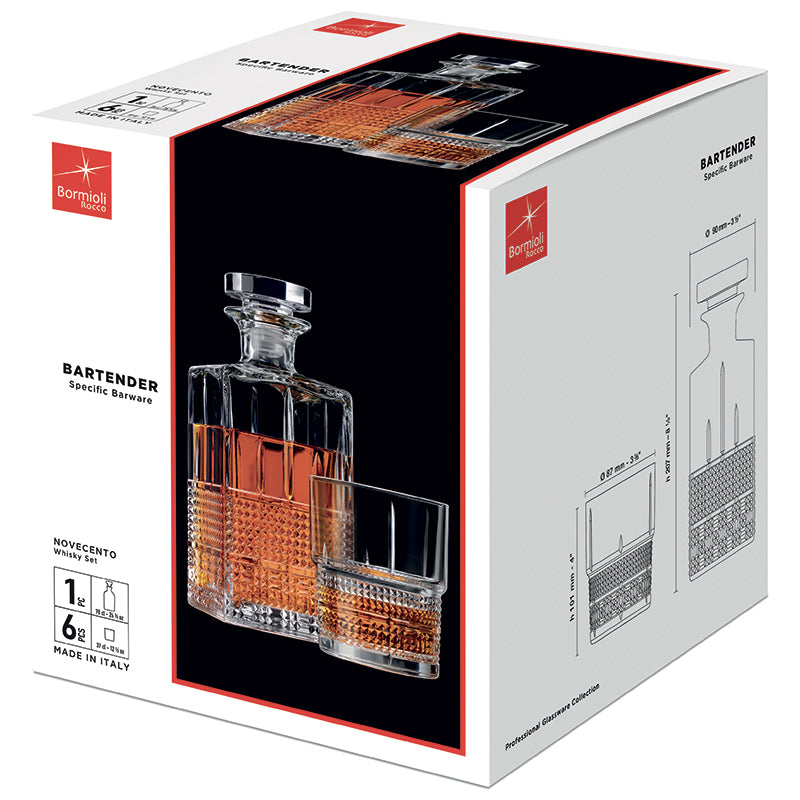Bartender Novecento Set Whisky 7 Pezzi