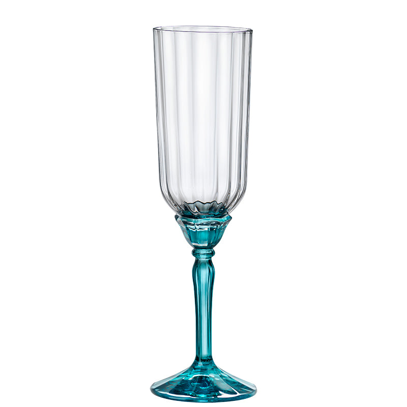 Florian Lucent Blue Calice Prosecco & Kir Royal 21 cl Set 6 Pezzi