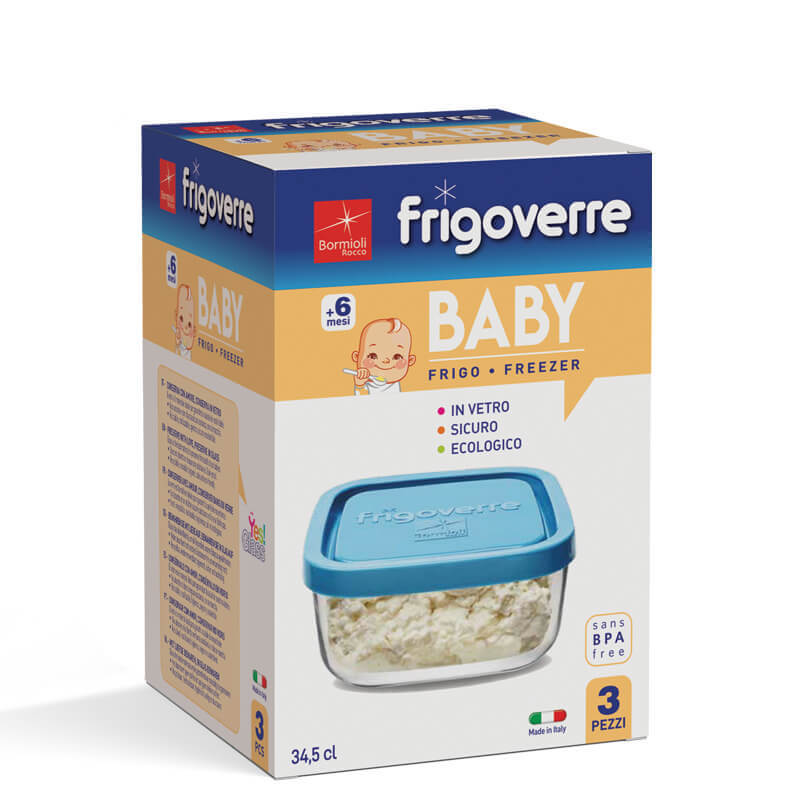 Frigoverre Classic Set Baby 3 pz 10x10 cm Contenitore Alimentare
