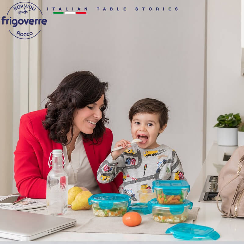 22 cm - Bormioli Rocco Frigoverre Evolution Contenitore Per Alimenti Ermetico In Vetro Temperato 22 cm - Bormioli Rocco Frigoverre Evolution Contenitore Per Alimenti Ermetico In Vetro Temperato