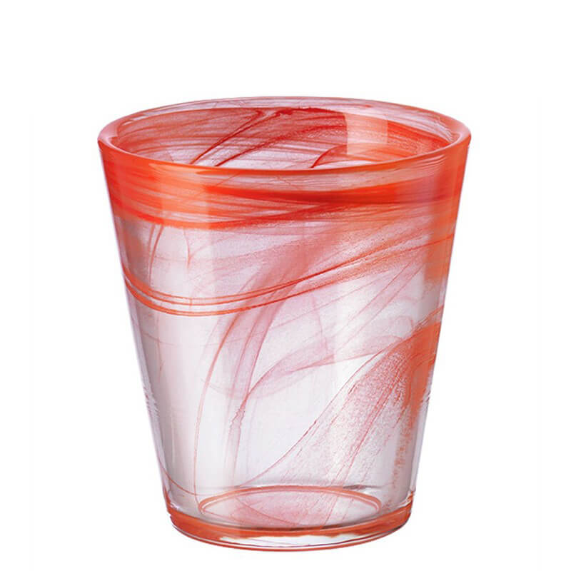 Capri Corallo Bicchiere 37 cl Set 6 Pz Vetro Colorato