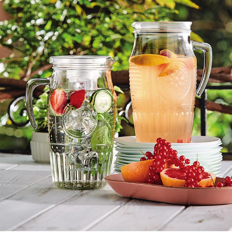 Caraffa Rocco Bormioli Kufra 2L Con Tappo E Miscelatore – Colore Fucsia – Ideale Per Acqua E Bevande Fresche - 2