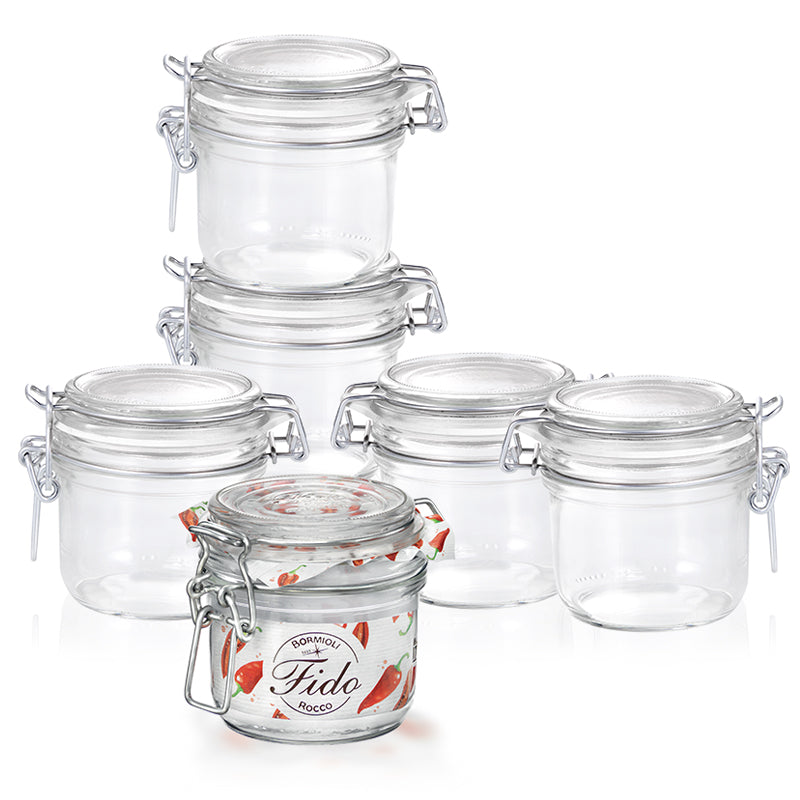 Bormioli Rocco Fido - Set 6 Vasetti Ermetici In Vetro Da 20cl Per Conservazione Alimenti - Foto 6