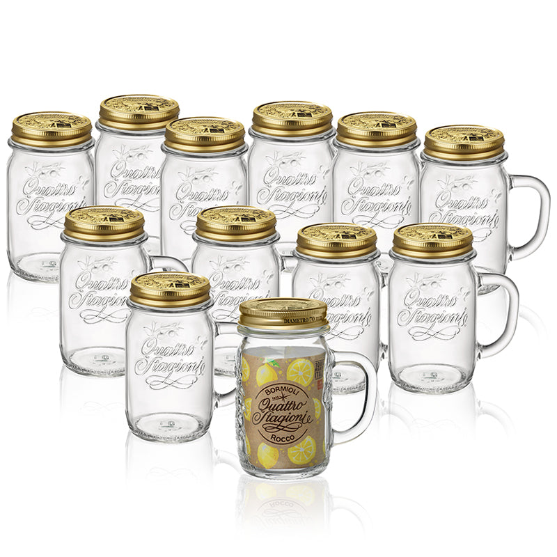 Vasetti Bormioli Rocco Quattro Stagioni 15 Cl - Set 12 Pezzi Con Ricettario, Per Conserve E Decorazioni - Foto 8